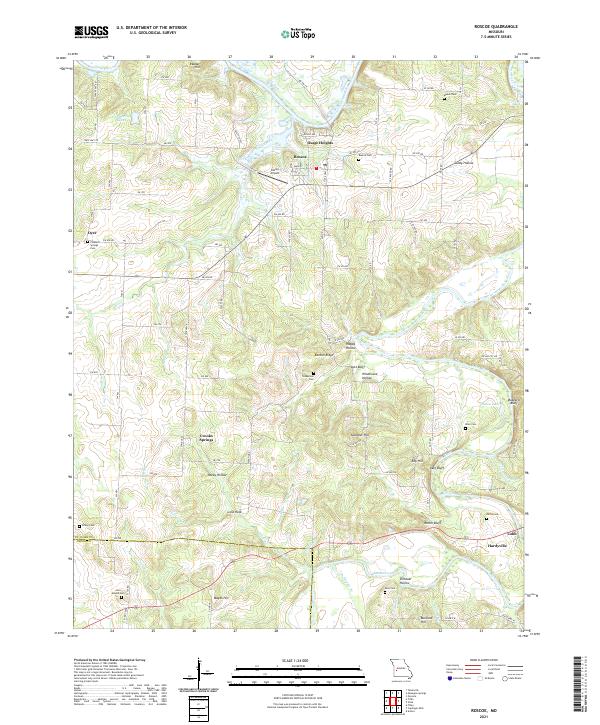 USGS US Topo 7.5-minute map for Roscoe MO 2021