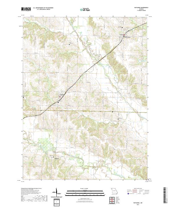 USGS US Topo 7.5-minute map for Rutledge MO 2021