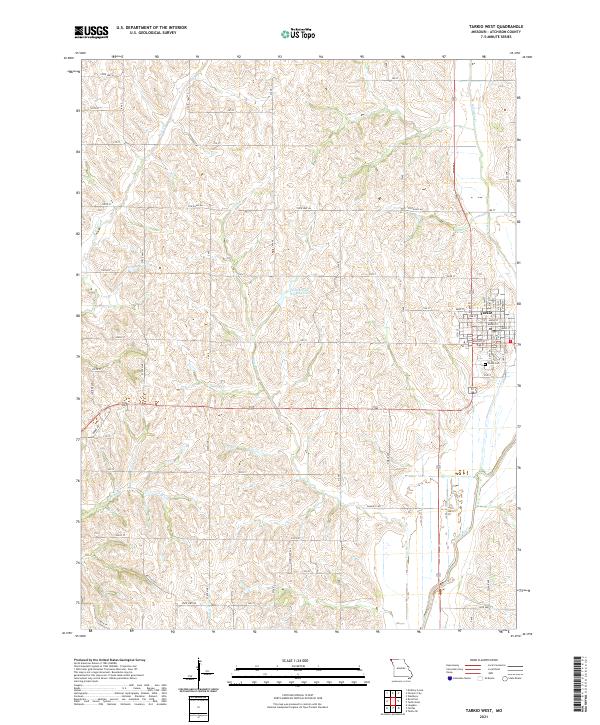 USGS US Topo 7.5-minute map for Tarkio West MO 2021