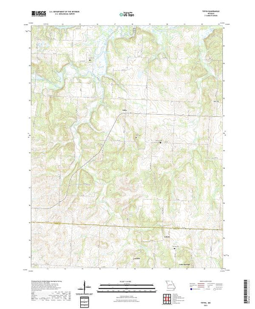 Tiffen Map.pdf USGS US Topo 7.5-minute map for Tiffin MO 2021 – American Map Store