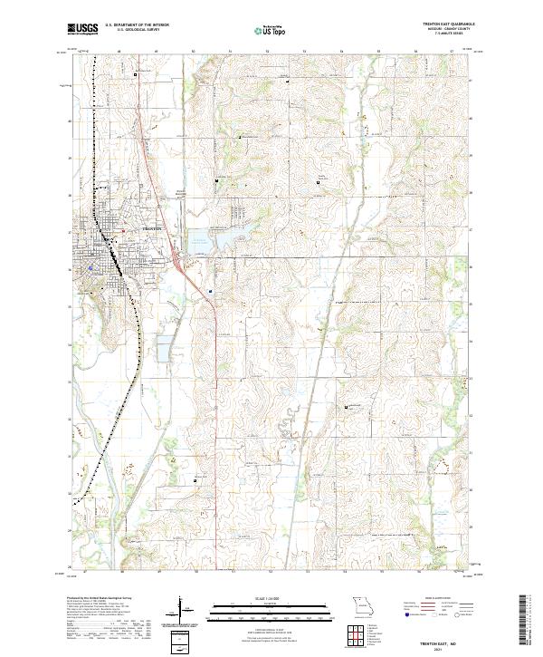 USGS US Topo 7.5-minute map for Trenton East MO 2021