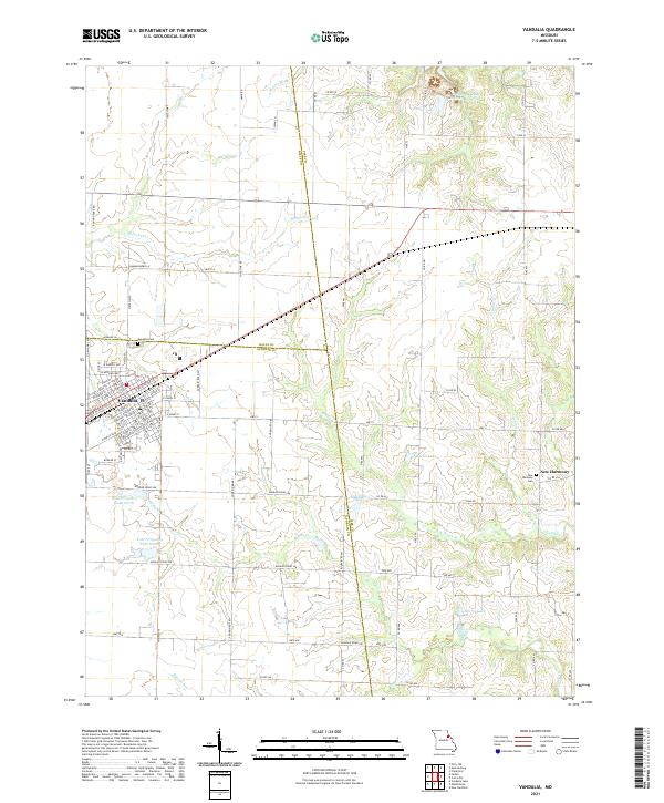 USGS US Topo 7.5-minute map for Vandalia MO 2021