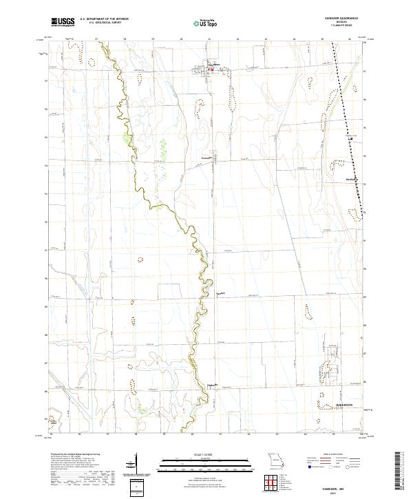 USGS US Topo 7.5-minute map for Vanduser MO 2021