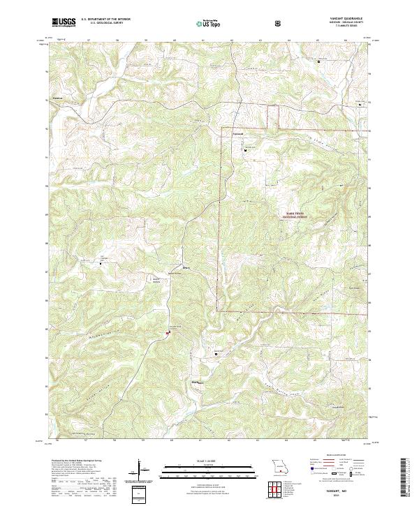 USGS US Topo 7.5-minute map for Vanzant MO 2021