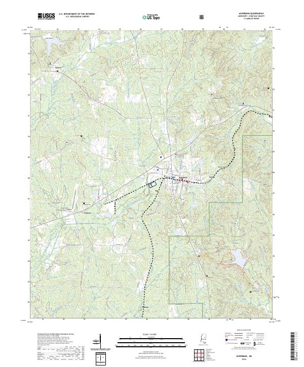 US Topo 7.5-minute map for Ackerman MS
