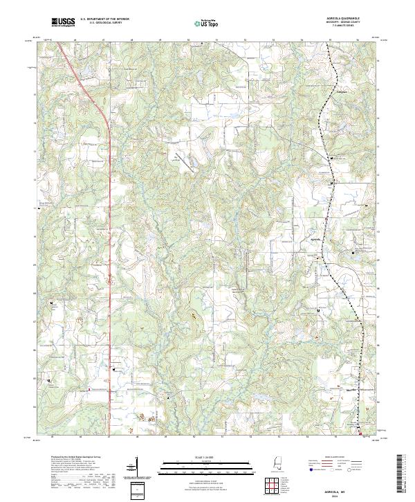 US Topo 7.5-minute map for Agricola MS