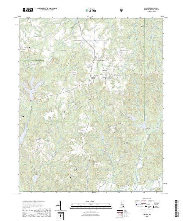 US Topo 7.5-minute map for Ashland MS
