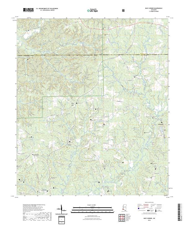 US Topo 7.5-minute map for Busy Corner MS