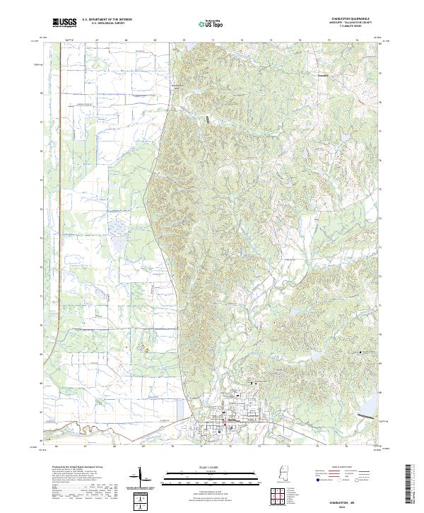 US Topo 7.5-minute map for Charleston MS