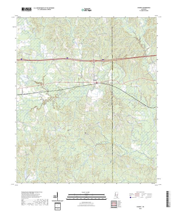 US Topo 7.5-minute map for Chunky MS