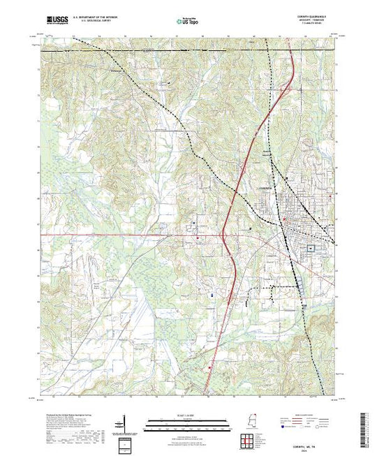 US Topo 7.5-minute map for Corinth MSTN – American Map Store