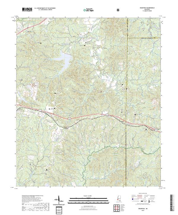 US Topo 7.5-minute map for Cranfield MS
