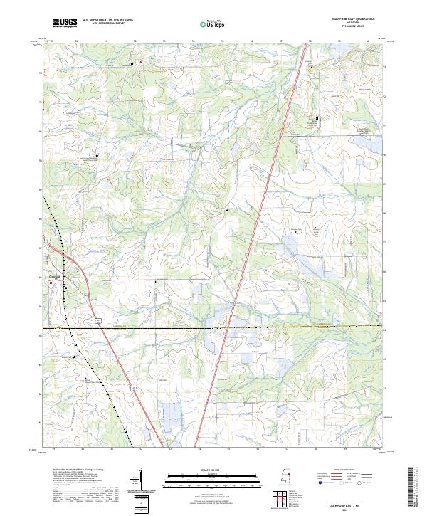 US Topo 7.5-minute map for Crawford East MS