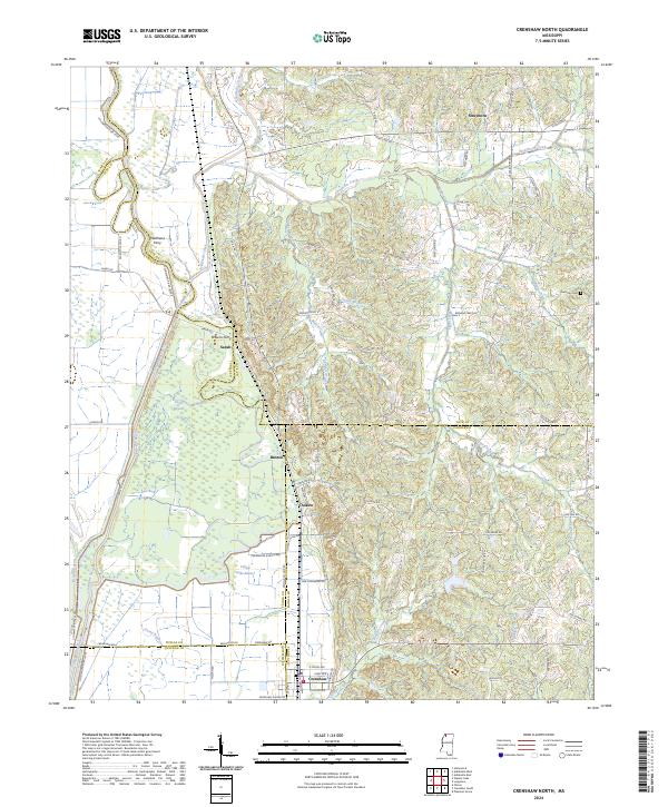 US Topo 7.5-minute map for Crenshaw North MS