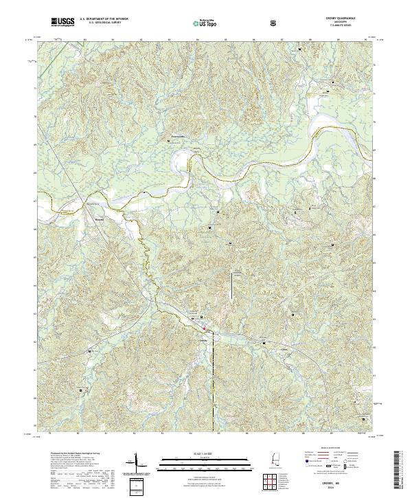 US Topo 7.5-minute map for Crosby MS
