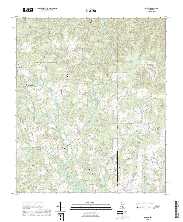 US Topo 7.5-minute map for Darbun MS