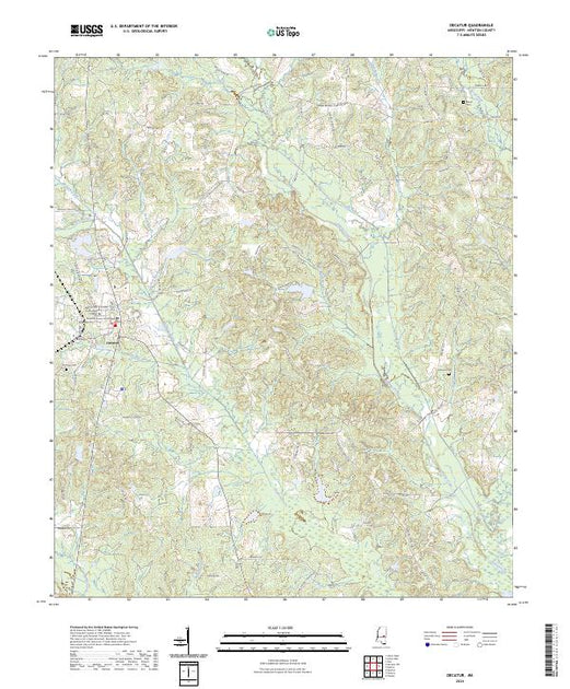 US Topo 7.5-minute map for Decatur MS – American Map Store