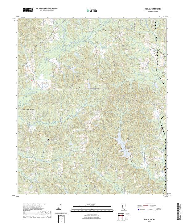 US Topo 7.5-minute map for Decatur NW MS