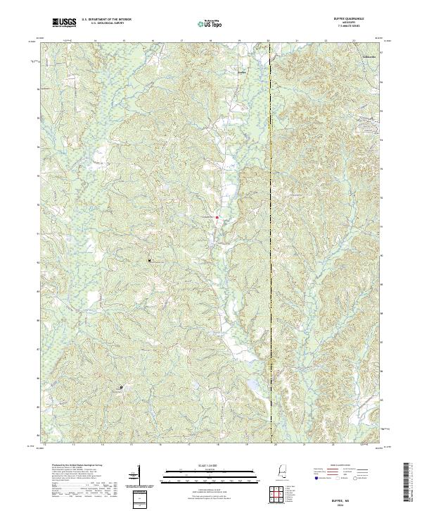US Topo 7.5-minute map for Duffee MS