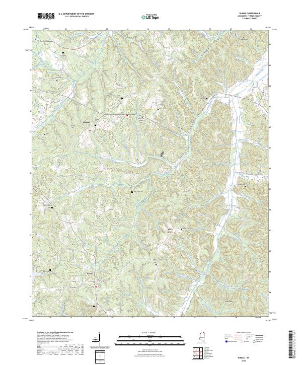 US Topo 7.5-minute map for Dumas MS