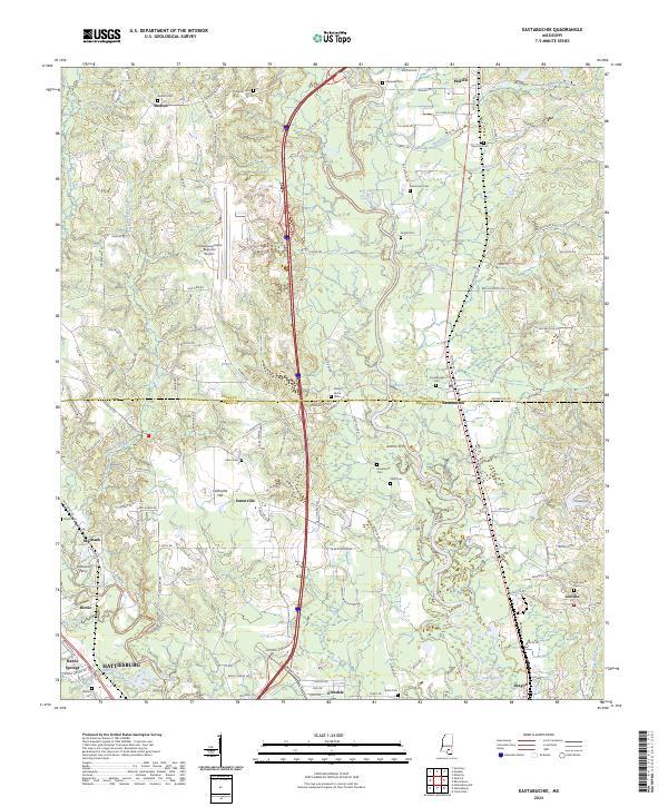 US Topo 7.5-minute map for Eastabuchie MS