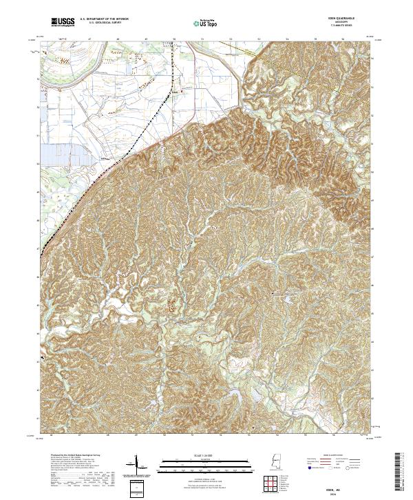 US Topo 7.5-minute map for Eden MS
