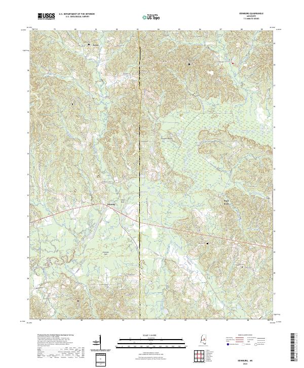 US Topo 7.5-minute map for Edinburg MS
