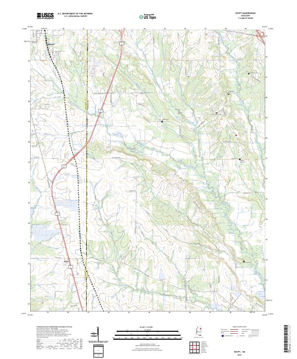 US Topo 7.5-minute map for Egypt MS