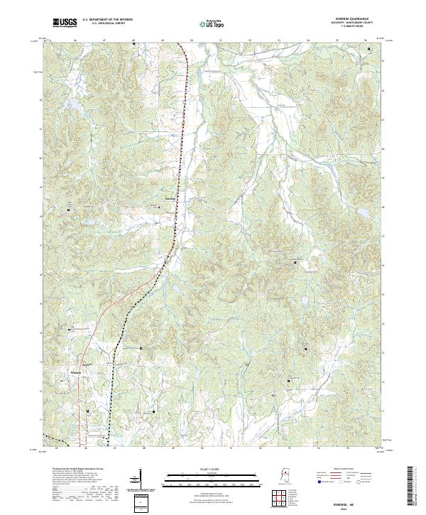 US Topo 7.5-minute map for Eskridge MS