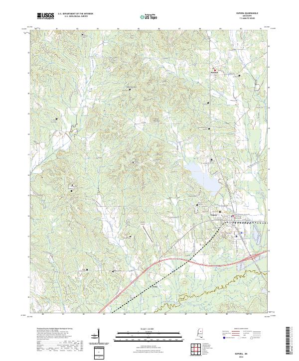 US Topo 7.5-minute map for Eupora MS