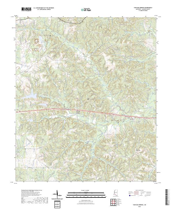 US Topo 7.5-minute map for Fair Oak Springs MS