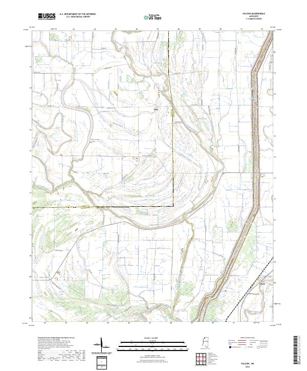 US Topo 7.5-minute map for Falcon MS