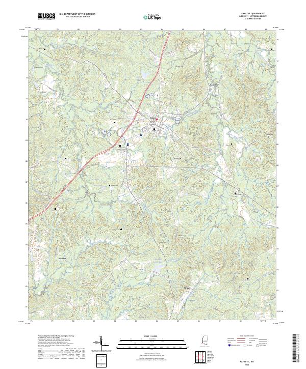 US Topo 7.5-minute map for Fayette MS