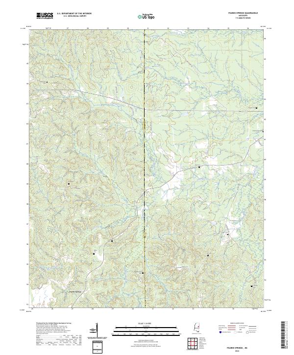 US Topo 7.5-minute map for Fearns Springs MS