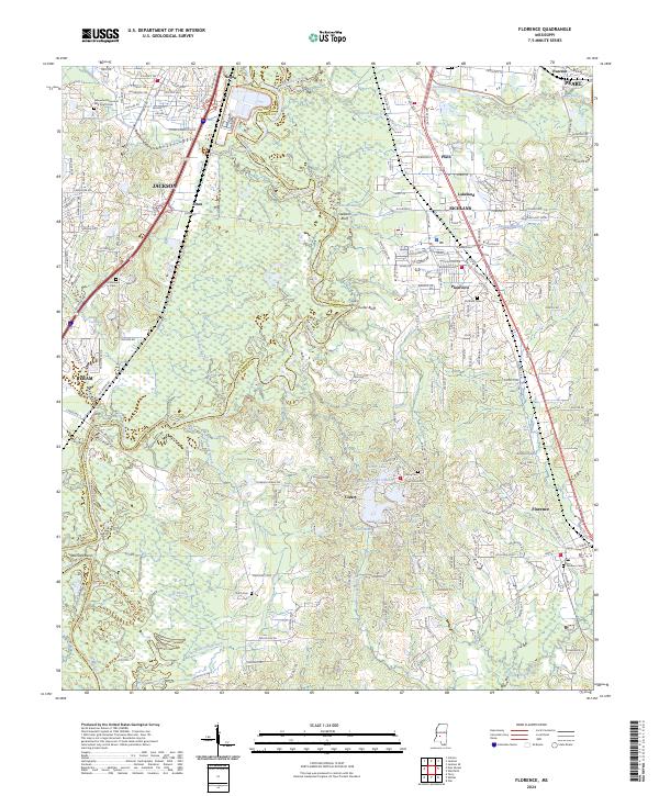 US Topo 7.5-minute map for Florence MS