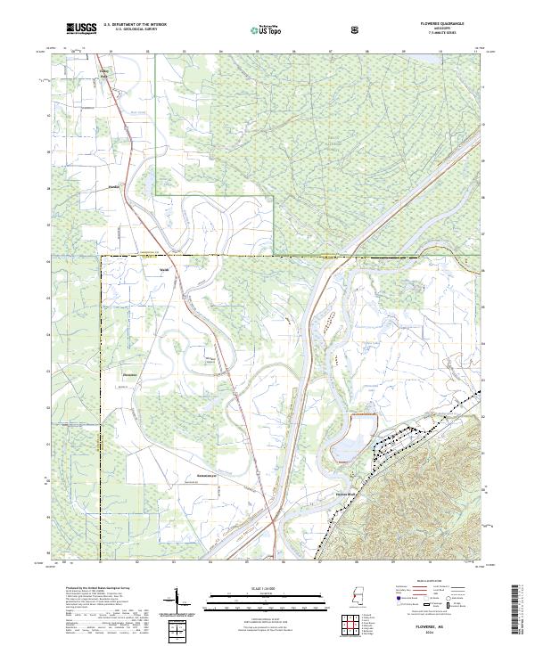 US Topo 7.5-minute map for Floweree MS