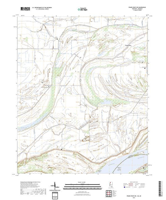 US Topo 7.5-minute map for Friars Point NW MSAR – American Map Store