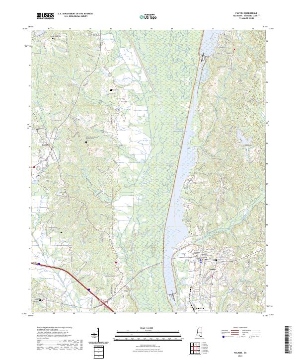 US Topo 7.5-minute map for Fulton MS