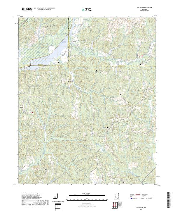 US Topo 7.5-minute map for Fulton NE MS