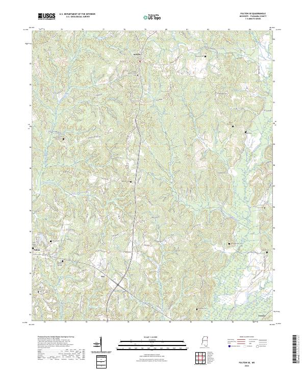 US Topo 7.5-minute map for Fulton SE MS