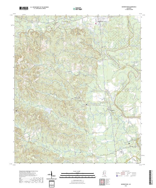 US Topo 7.5-minute map for Georgetown MS
