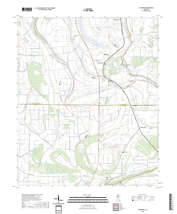 US Topo 7.5-minute map for Glendora MS