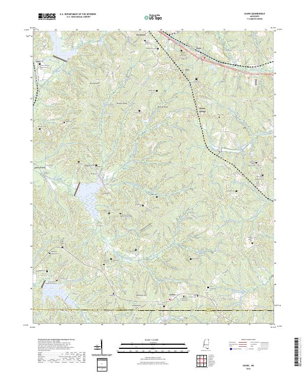 US Topo 7.5-minute map for Glens MS