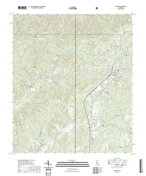 US Topo 7.5-minute map for Gloster MS