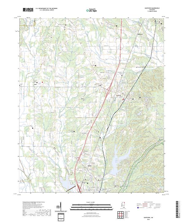 US Topo 7.5-minute map for Guntown MS