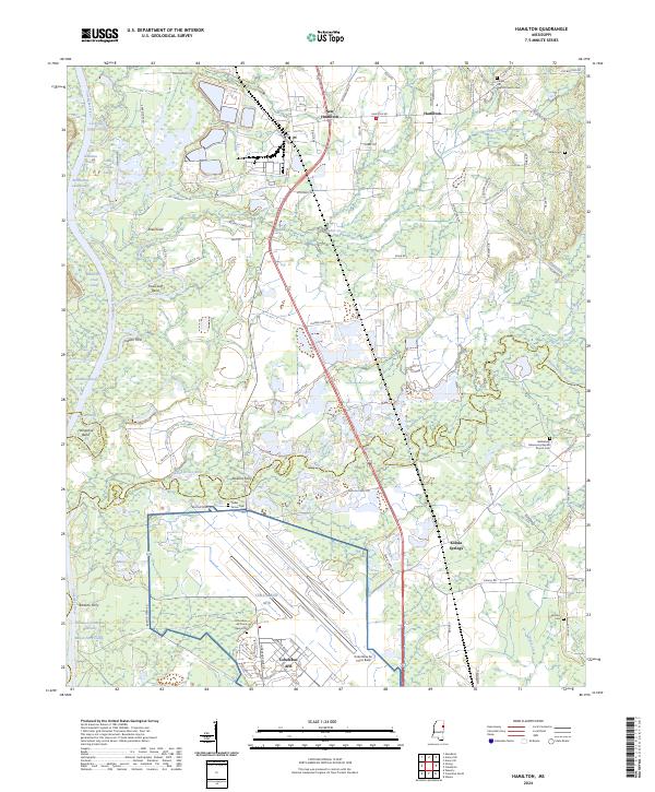US Topo 7.5-minute map for Hamilton MS