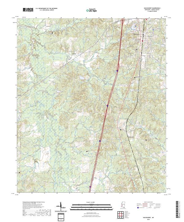 US Topo 7.5-minute map for Hazlehurst MS