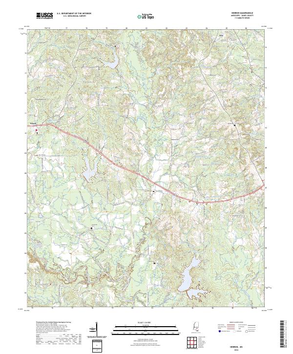 US Topo 7.5-minute map for Hebron MS