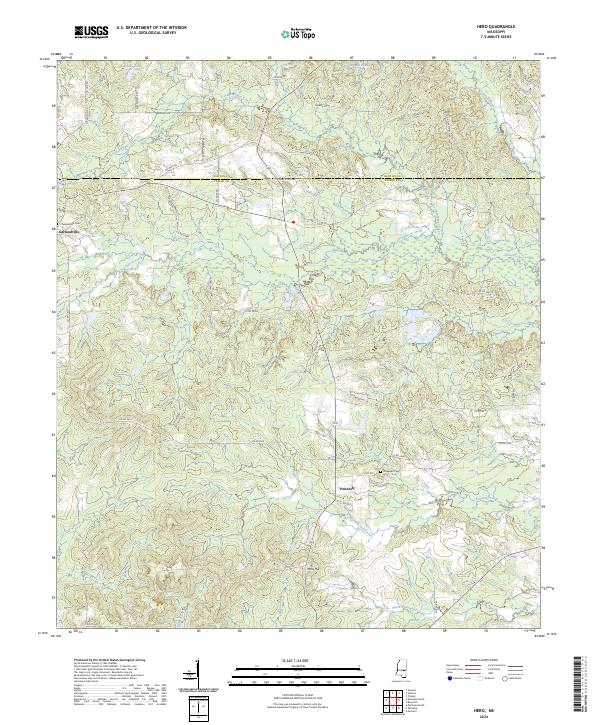 US Topo 7.5-minute map for Hero MS