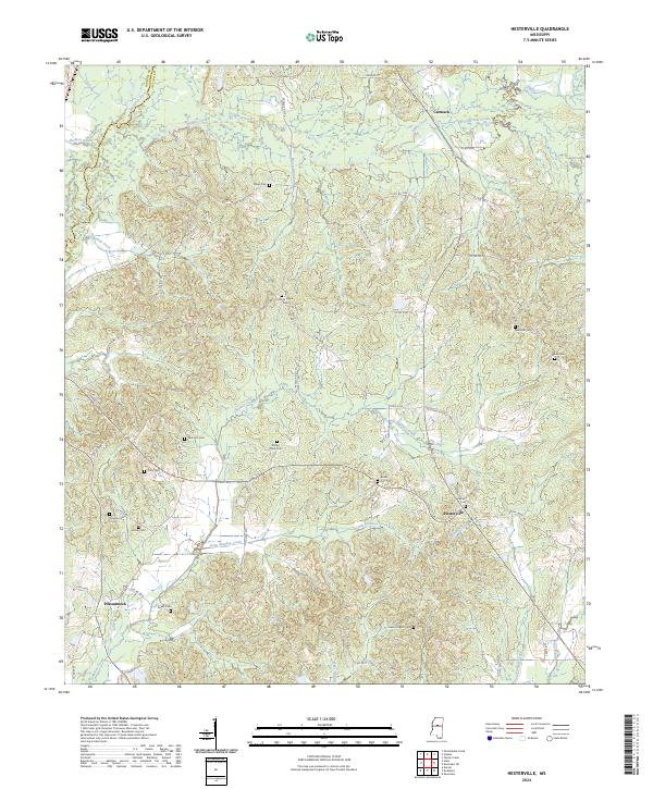 US Topo 7.5-minute map for Hesterville MS